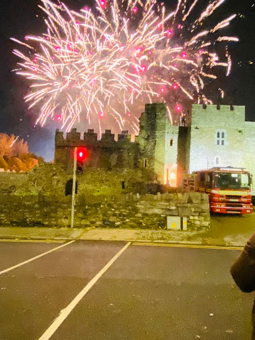 Fingal Festival of Fire a Swords Castle durante Halloween